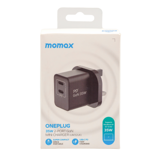 MOMAX 35W 2 TYPE C PORT GAN TECH ADPATER
